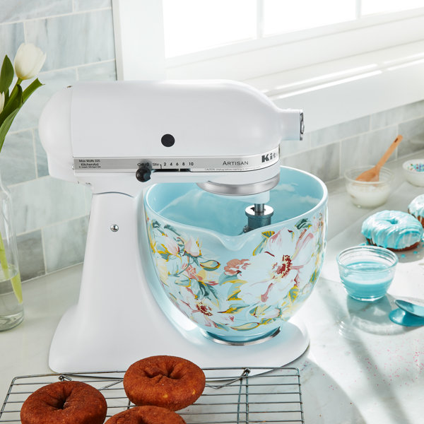 KitchenAid 5 Quart White Gardenia Ceramic Bowl & Reviews Wayfair